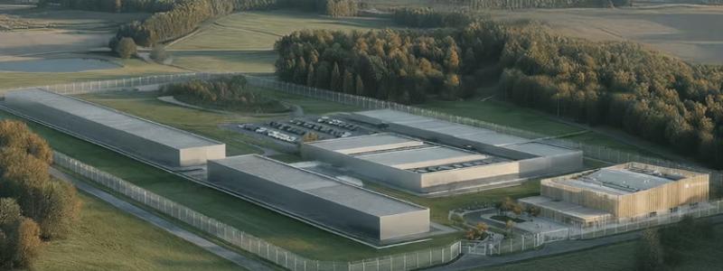 En illustration av ett SMR-kärnkraftverk från Blykalla. Med tillstånd av Blykalla.