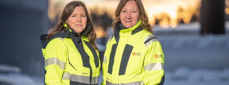 Sofia Antonsen, chef Utveckling Luleå Energi och Malin Larsson vd Luleå Energi. Foto: Luleå Energi