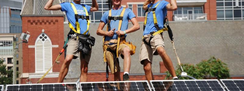 Om utvecklingen fortsätter i samma takt kan USA snart ha en energimix där solkraft spelar en avgörande roll i elproduktionen, trots utmaningar med handelspolitik och infrastruktursatsningar. Foto: American Solar Energy Society, credit: Credit: Ann Crehore