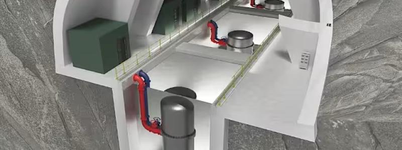 Finska Steady Energys kärnkraftverk skulle placeras inne i berget. Företaget har bett forskningsinstitutet STUK om en principiell säkerhetsbedömning av anläggningen. Bedömningen är tänkt att bli klar i år. Bild: Steady Energy Oy