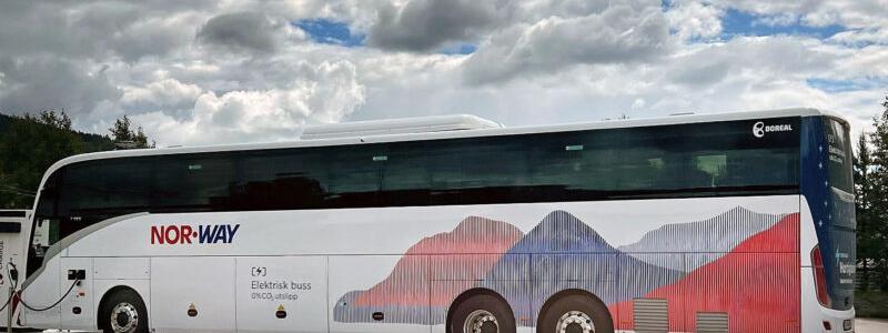 Batterielektrisk expressbuss. Foto: Trysilbussen