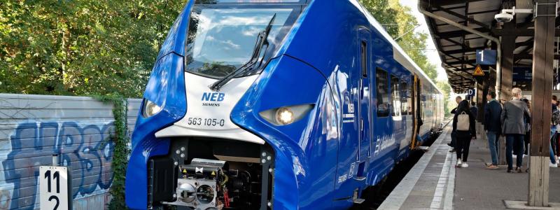 Bayern fasar ut diesel med detta vätgasdrivna Mireo Plus H-tåg. Foto: Siemens Mobility