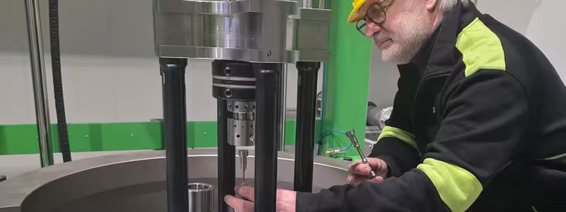 Närbild på installation av vätgasautoklav. Pressbild: Swerim