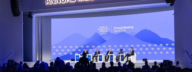 På World Economic Forum presenterar Donald Trump USA:s nya energi- och miljöpolitik. Foto: WEF