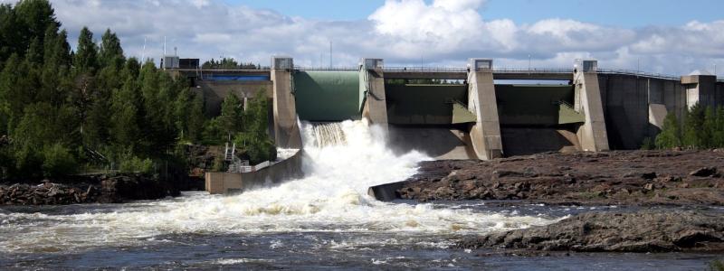 Dammbyggnaden i Stornorrfors. Foto: Wikipedia