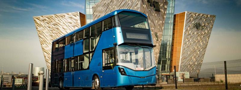 Eldrivna StreetDeck Electroliner från Wrightbus. Källa: Wrightbus
