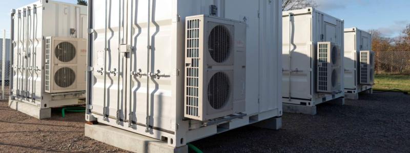 Öresundskrafts kommande, storskaliga batterilager ska inrymmas i sådana här containrar. Foto: Anders Andersson.