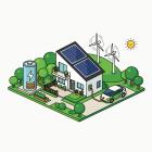 Illlustration över enrgikällor. Illustration av: Alghozy / Unsplash