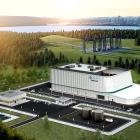 Illustrationen visar hur en BWRX-300-reaktor kan komma att se ut. Den polska utvecklaren SGE planerar att bygga 14 små modulära reaktorer i Storbritannien, där vissa anläggningar även kan förses med AI-datacenter. Illustration: GE Vernova Hitachi Nuclear Energy.