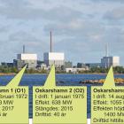 De tre kärnkraftverken. Bild: OKG.