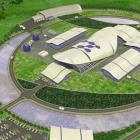 Illustration av hur ett SMR-kraftverk från NuScale i rumänska Doicesti kan se ut. Bild: NuScale