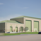 E.ON investerar 278 miljoner kronor i en ny transformatorstation i Sylten i Norrköping. Den moderna, gasisolerade inomhusanläggningen ersätter den befintliga stationen och stärker kapaciteten i elnätet samtidigt som den anpassas till områdets industrihistoriska miljö. Driftsättning planeras till 2028. Bild: E.ON