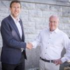 Jocob Stedman VD, Blykalla och Tobias Hansson, Hitachi Energy. Pressbild: Blykalla