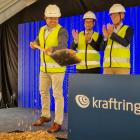 Första spadtaget av  kraftvärmeverk i Örtofta. Pressbild: Kraftringen