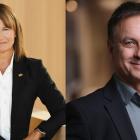 Kristina Sundin Jonsson, kommundirektör, och Lorents Burman (S), kommunstyrelsens ordförande. Pressbild: Skellefteå kommun