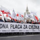 Tusentals polska bönder och andra demonstranter gav sig ut på gatorna i Warszawa för att protestera mot EU:s gröna giv.
Bild: Skärmdump