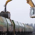 Spåntransport tåg. Pressbild: 
Victor Lundberg