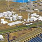 Datorgenererad illustration av den planerade anläggningen H2M Eemshaven. Foto: Equinor.