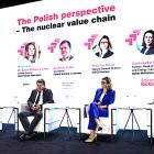 Paneldebatt vid senaste World Nuclear Supply Chain Conference i Warszawa.
-  Vi börjar vår kärnkraftsresa, men inte från noll. Vi har ännu ingen kärnkraft i vår energimix, men vi har många erfarna företag tack vare exportprojekt och internationellt samarbete, sade Andrzej Sidlo vid Polens näringsdepartement under konferensen i Warszawa. Foto: World Nuclear Association