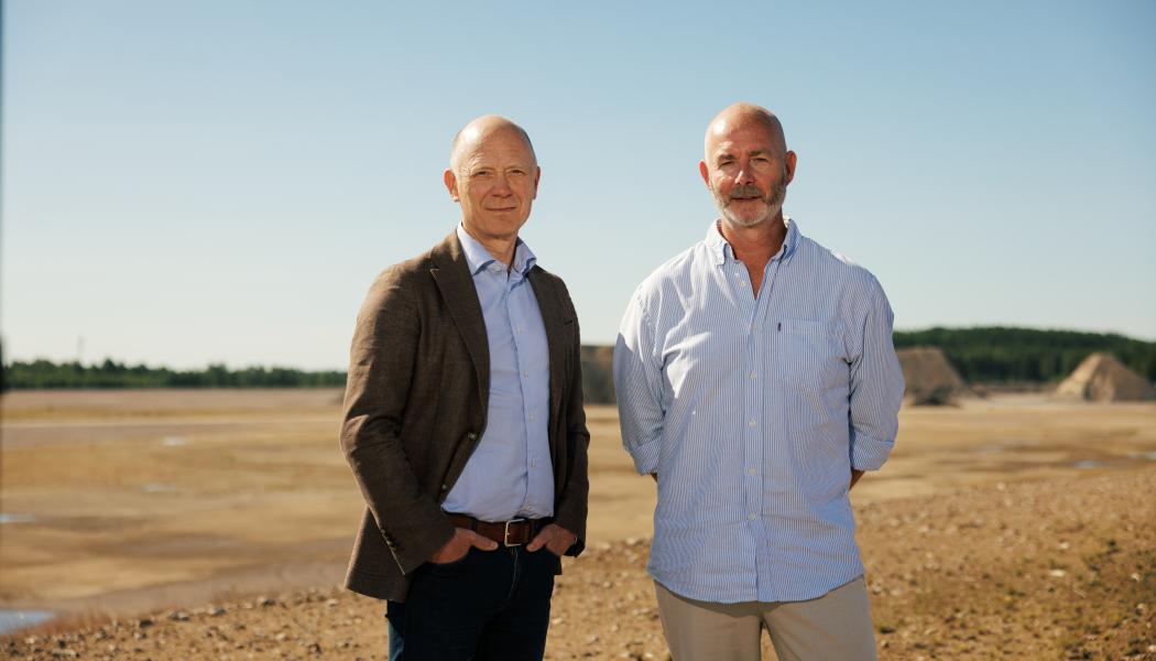  Mikael Häggström, näringslivsutvecklare på Växjö kommun samt Stefan Angeskog, affärsansvarig på Fagnes Nexus. Pressbild: Johan Nordström