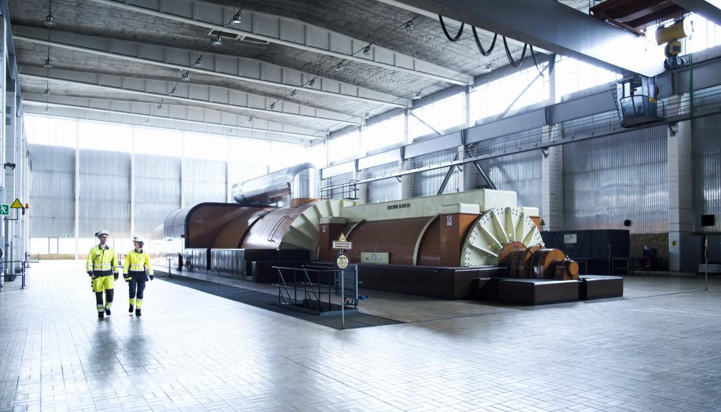 Turbinhallen på Karlshamnsverket. Foto: Uniper