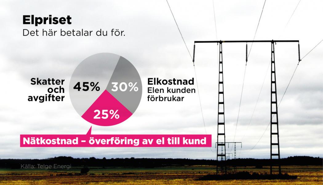 : Nätpriset utgör en fjärdedel av den totala elfakturan.