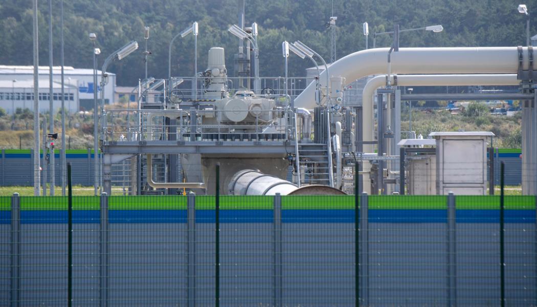 Stefan Sauer AP/TT: Avstängda system i tyska Lubmin, där Nord Stream 2 slutar. Arkivbild.