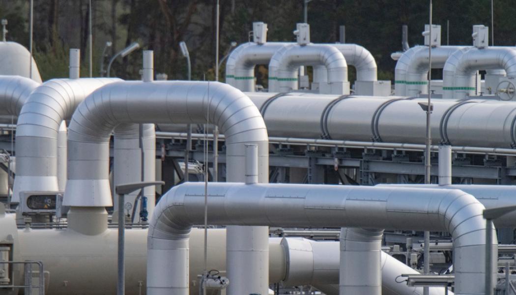 Stefan Sauer: Gasledningar som inte används i tyska Lubmin, där gasen från Nord Stream 2 skulle ha kommit in. Arkivbild.