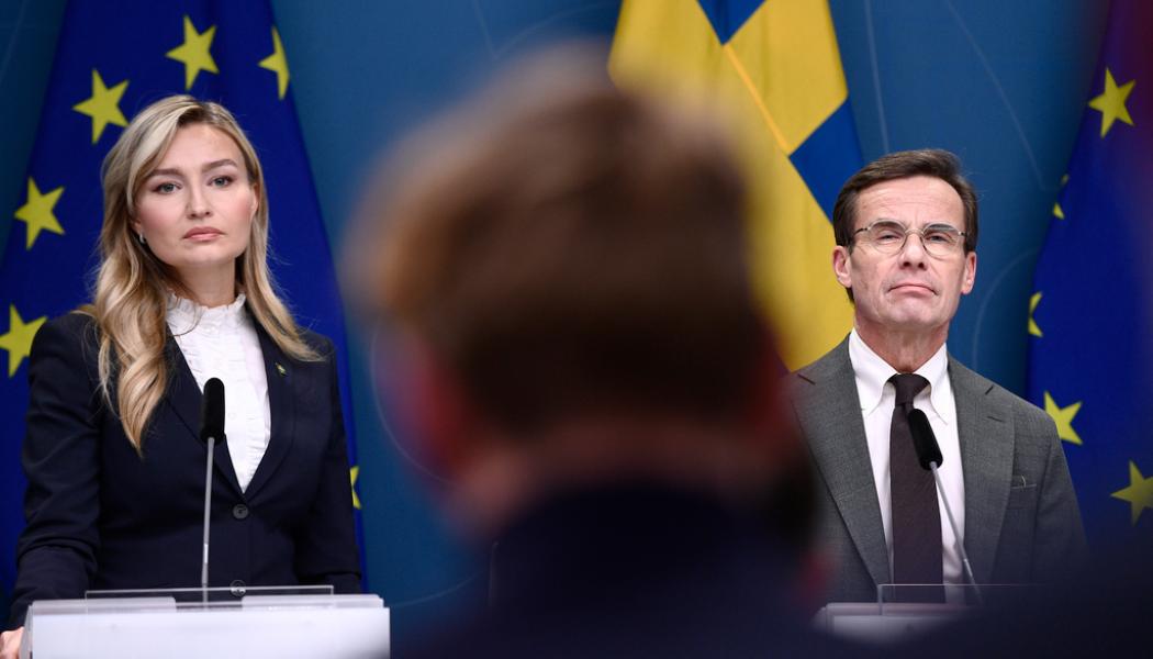 Tim Aro/TT: Det ser inte ut att bli mer stöd för att lindra höga elpriser än vad som redan presenterats, det vill säga det som energi- och näringsminister Ebba Busch (KD) och statsminister Ulf Kristersson (M) presenterade i förra veckan. Arkivbild.