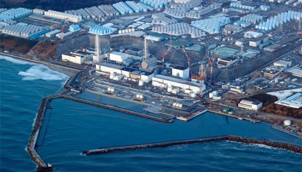 Shohei Miyano/AP/TT: En flygbild över kärnkraftverket i Fukushima. Arkivbild.