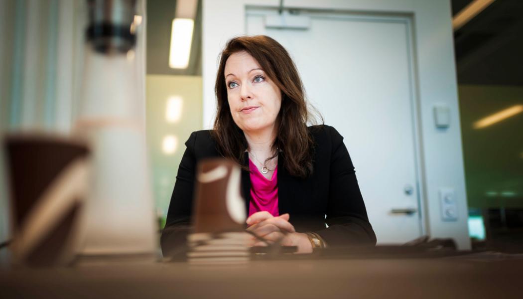 Stina Stjernkvist/SvD/TT: Vattenfalls vd Anna Borg presenterar bolagets delårsrapport. Arkivbild.