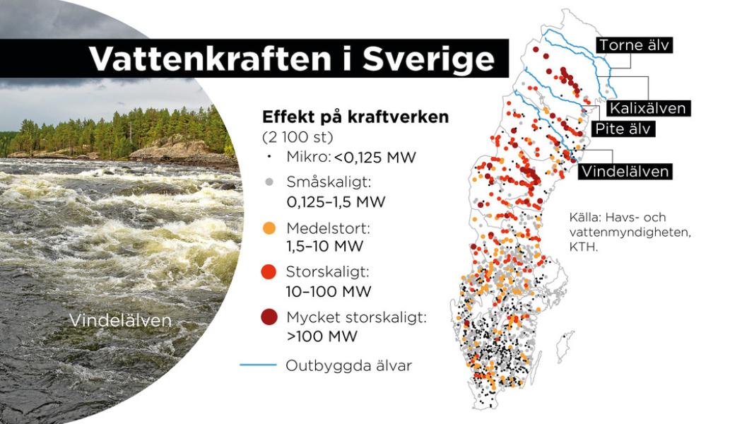 Anna-Lena Lindqvist: Sveriges 2 100 vattenkraftverk med olika kapacitet. Samt de sista fyra outbyggda älvarna.