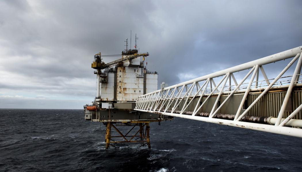 Carina Johansen/NTB-TT: Borrplattform i Nordsjön där olja och fossilgas utvinns. Arkivbild.