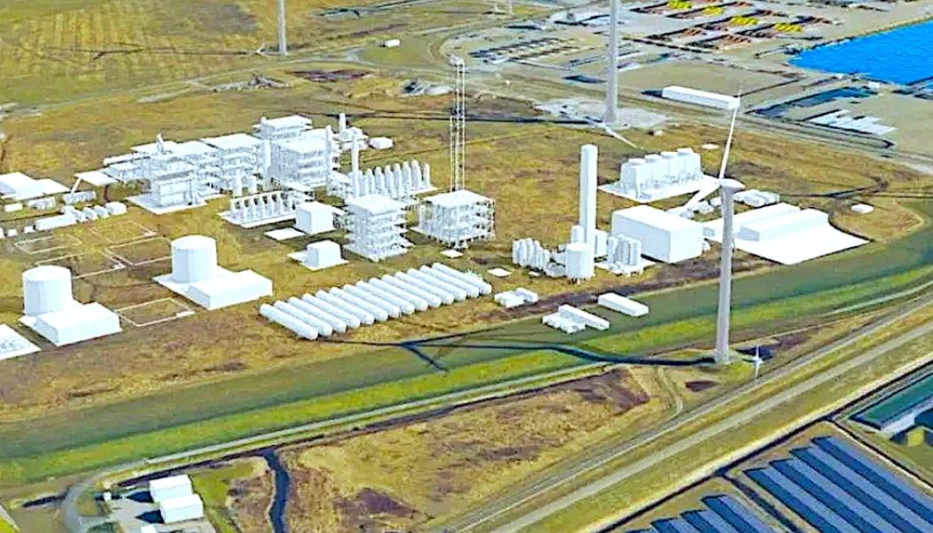 Projektion av Equinor och Lindes H2M Eemshaven-projekt för blå vätgas. Foto: Equinor