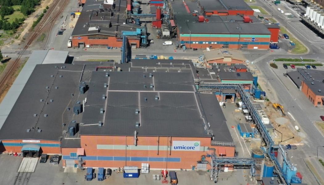 Umicores produktionsanläggning i finländska staden Karleby. Foto: Umicore