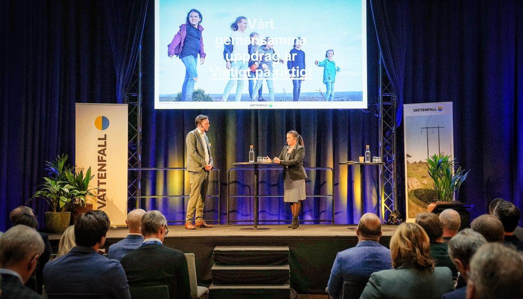 Leverantörsdagen 2024, Jimmy Laukas och Annika Viklund. Foto: Vattenfall Eldistribution
