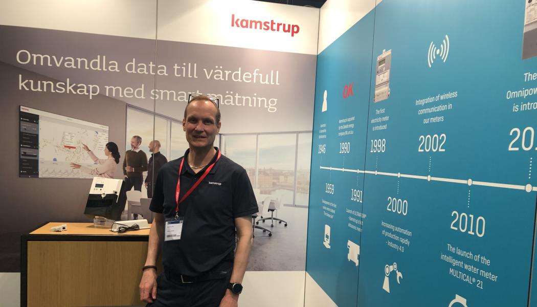 Anders Larsson, key account manager, representerade Kamstrup på Elfacksmässan. 