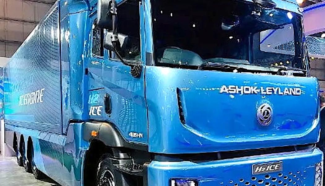 Ashok Leylands interna prototyp av en lastbil med vätgasdrift. Foto: Ashok Leyland