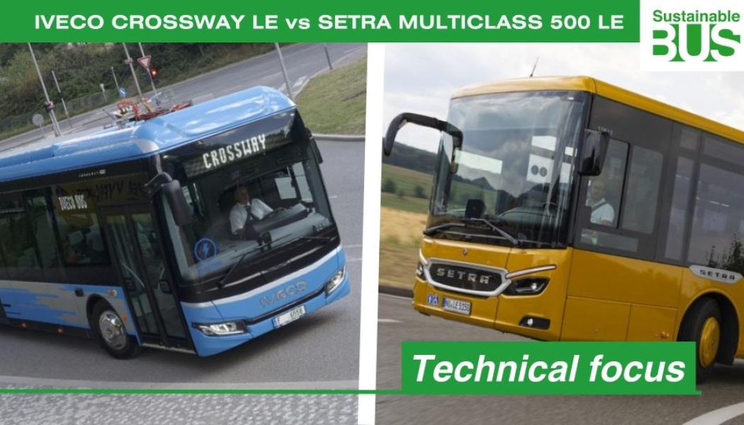 Iveco Crossway och Setra MultiClass. Foto: Sustainable Bus 