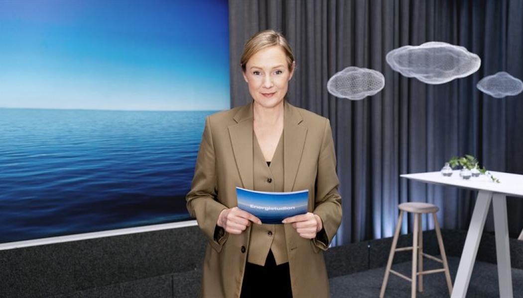 Lina Thomsgård, programledare för Energistudion. Foto: Vattenfall.
