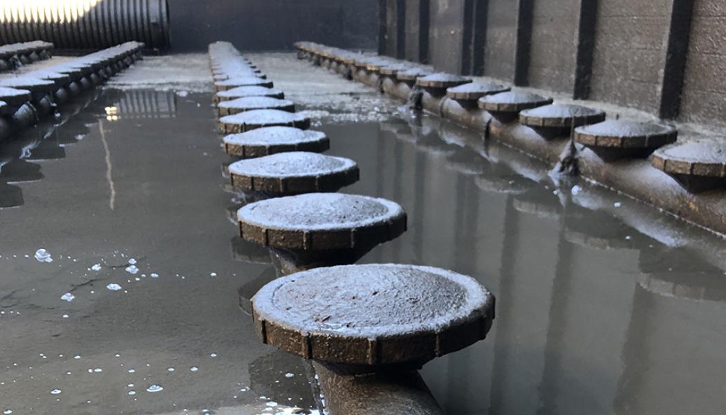 Bassängbotten reningsverk. Foto: IVL/claudio schwarz/unsplash