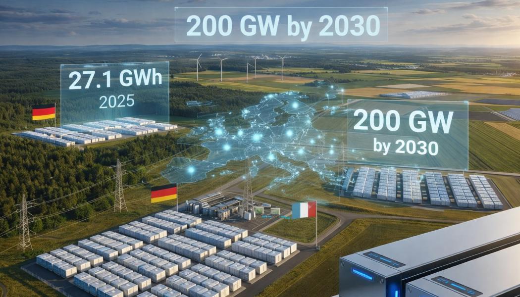 Utbyggnaden av batterilager i Europa har ökat kraftigt i takt med att andelen väderberoende elproduktion har vuxit. Kapacitetsmarknader och statliga stödprogram spelar en central roll för lönsamheten i många länder. Samtidigt är tekniken beroende av globala leverantörskedjor för kritiska metaller, och flera länder har haft problem med kostnadsökningar, förseningar och förändrade regelverk. Batterilager ses som ett viktigt komplement i elsystemet, men de ersätter inte behovet av planerbar elproduktion eller nätutbyggnad.  Illustration: ej fotografi- AI-genererat innehåll, Copyright, Conventus.