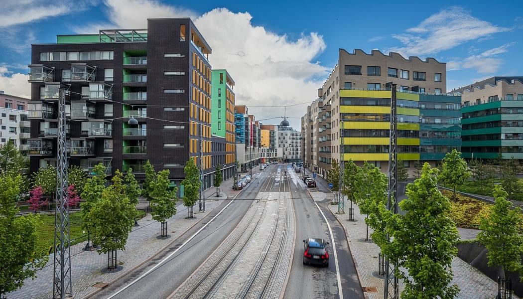 Busholmen, en ny stadsdel. Resultat av en pågående byggboom i centrala Helsingfors. Foto: Wikipedia Common, kredit: Ximonic (Simo Räsänen)