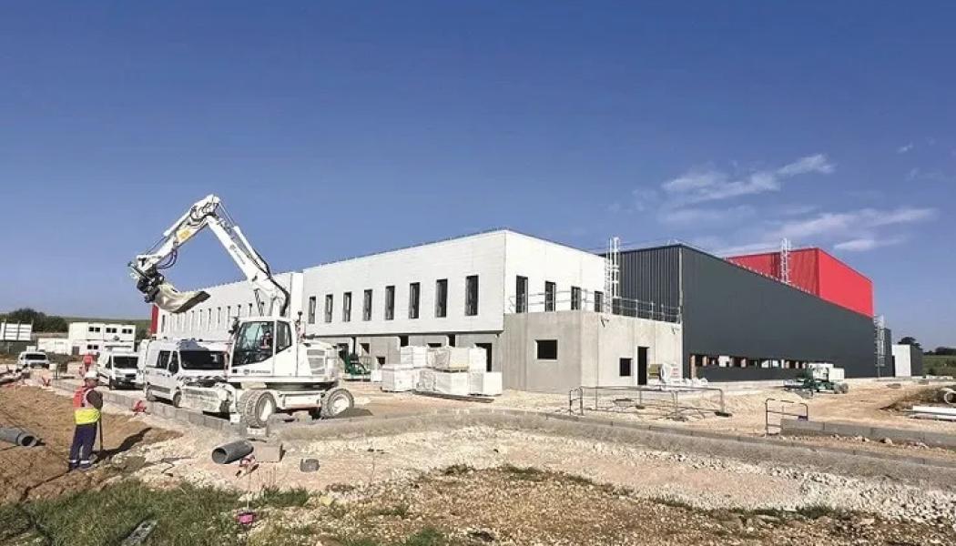 Byggarbetsplatsen för Gen-Hys fabrik.
Foto: Gen-Hy