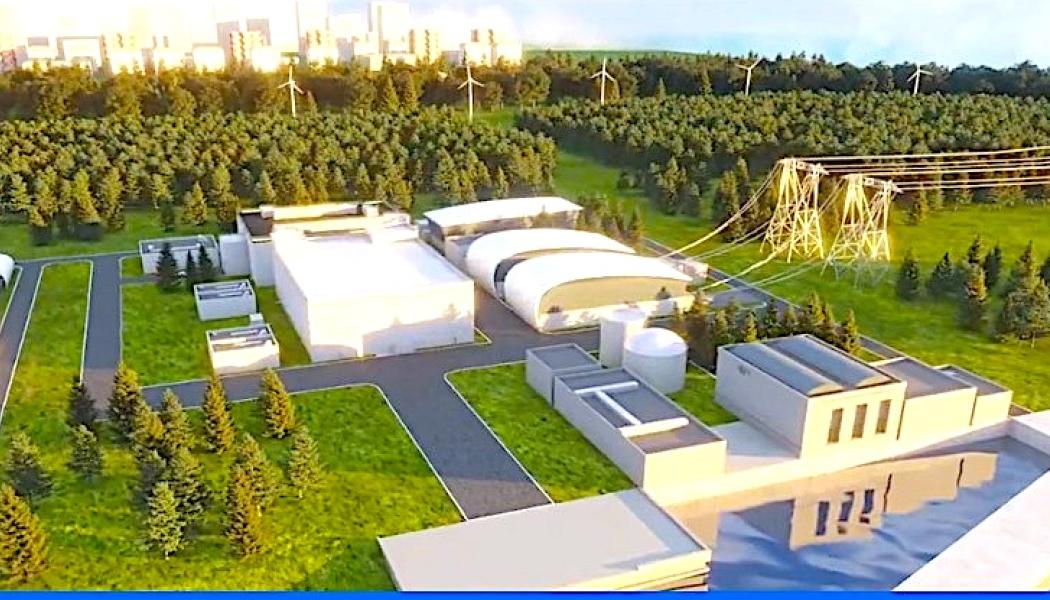 Nuward, EDF:s dotterbolag designar också SMR-kraftverk. Illustrationen visar en möjlig anläggning. Bild: EDF GROUP