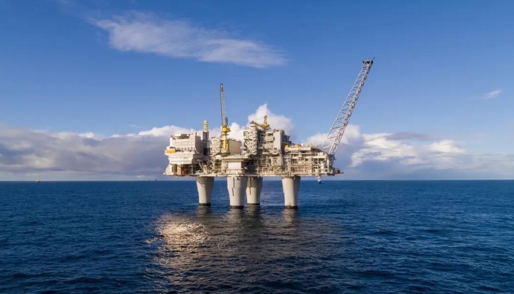 Plattform i Trollområdet i Nordsjön där ytterligare olje- och gasfynd gjorts. Foto: Equinor