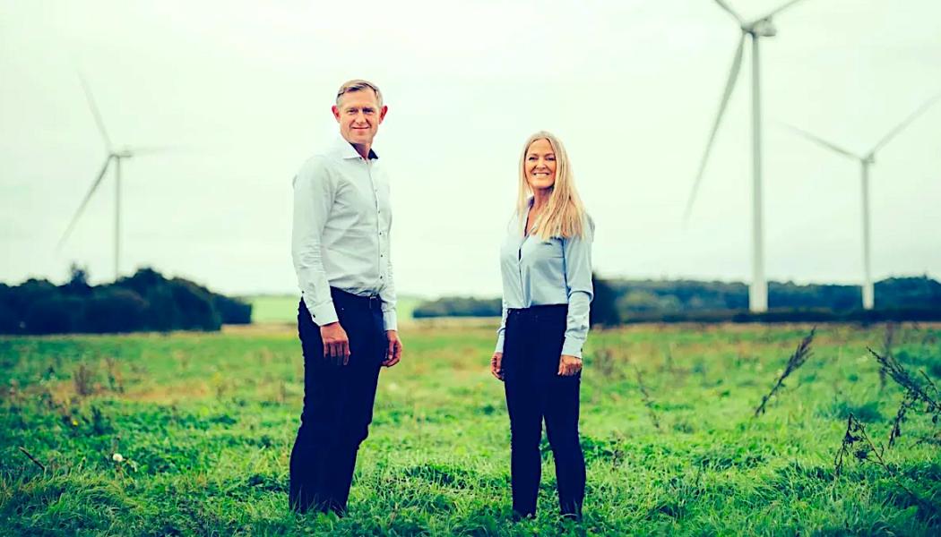 Ane Mette Lysbech Kleis, VD för Wind Estate och Jens Rasmussen, VD för Eurowind Energy | Foto: Pr Eurowind Energy