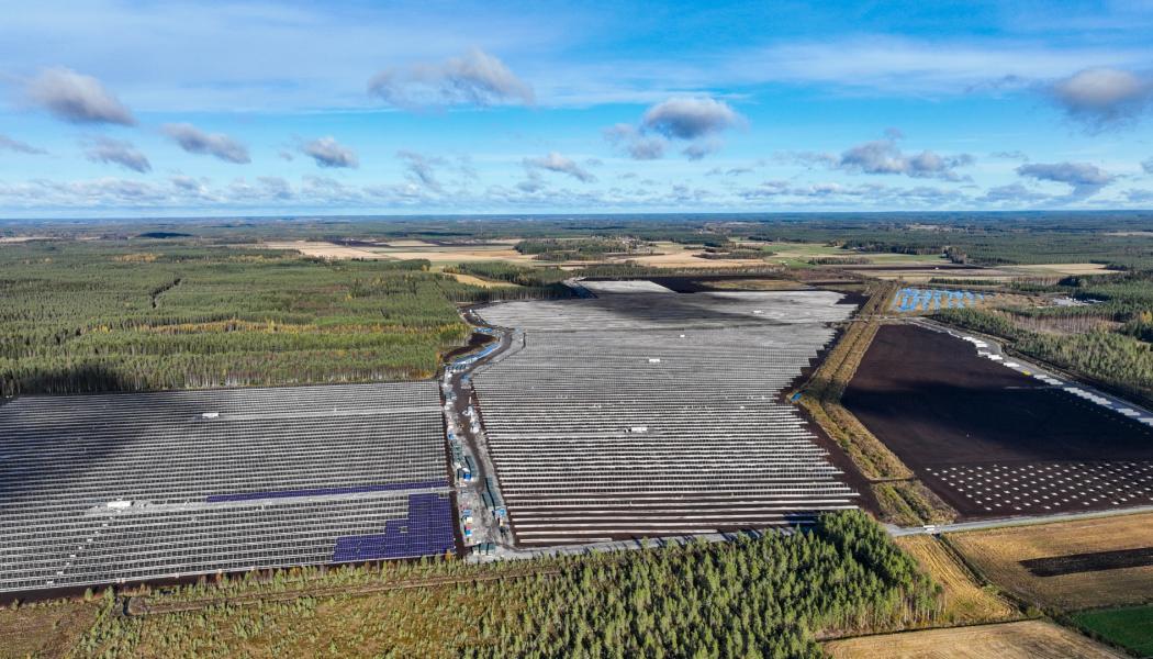  Här byggs en av Finlands största solkraftsparker. Illustration: EPV