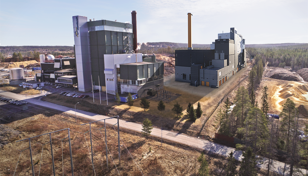Jämtkraft investerar 1,5 miljarder kronor i det nya kraftvärmeverket i Lugnvik utanför Östersund. I februari 2025 räknar man med att den nybyggda anläggningen ska stå klar. Foto: Jämtkraft