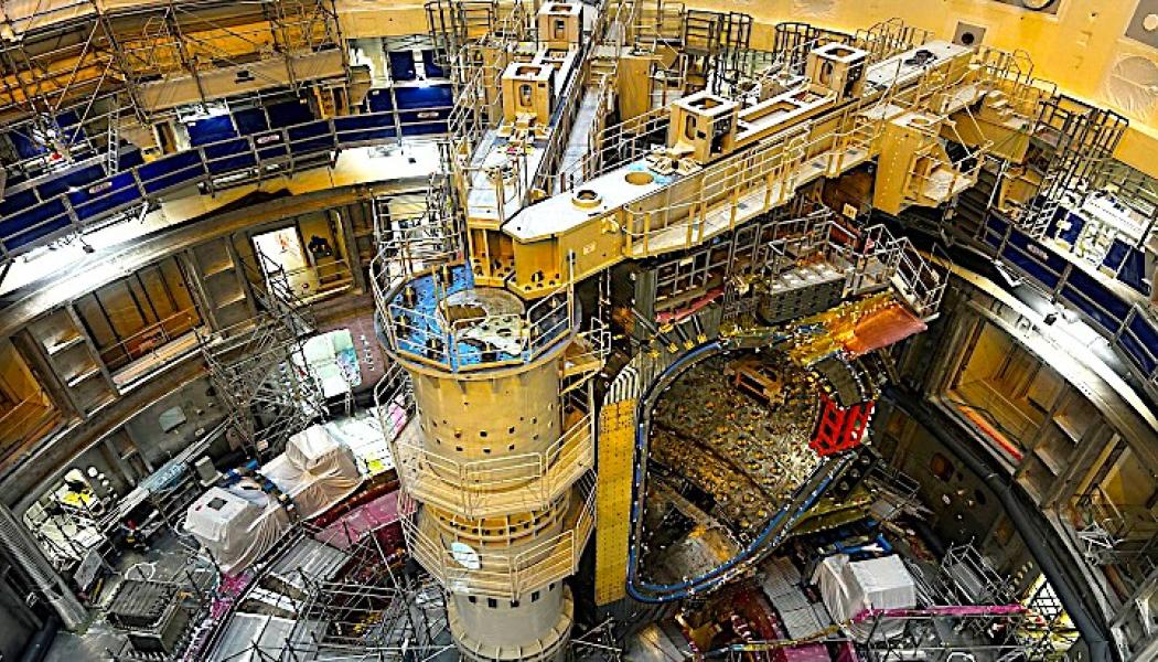 ITER:s tokamakgrop med två installerade vakuumkärlsmoduler Foto: Westinghouse
